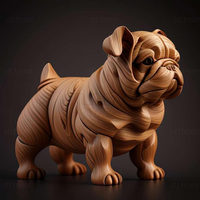 3D model Toy Bulldog dog (STL)